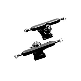 SPITBOARDS 32 mm Fingerboard Pro Trucks by, Real Lock Nuts, Single Axis, Kingpins, Rubber O-Ring Urethane Bushings, Optimised Hanger, Width 32 mm for Fingerboard Tuning & Assembling (Black)