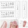 4Pcs Nail Measurement Ruler Fake Nails Measuring Ruler Nail Measure