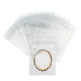 Stockroom Plus 100 Pack Clear Plastic Bags for Jewelry, Earrings, Necklaces, Mini Resealable Bags for Small Business (3.5 x 5.1 In)