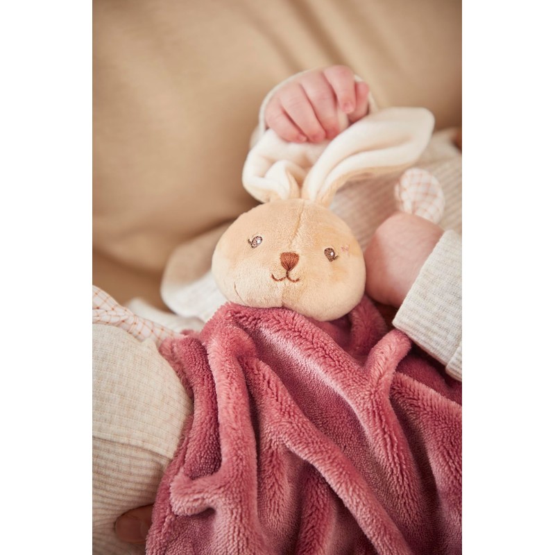 Kaloo - Comforter Rabbit Bordeaux 24 cm - Flat Baby
