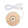 LED Light Base Display Base, USB Interface Wood Lighted Display