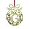 Laser cut Christmas tree bauble decoration: Letter G