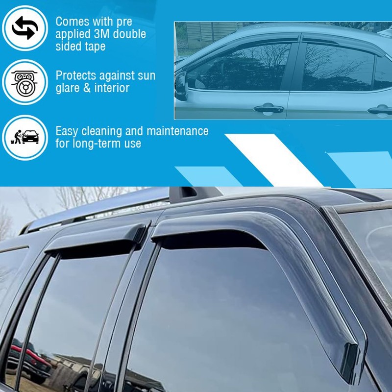 TONOYTIM Tape-On Window Visors for 2023-2026 Lexus RX350 RX350h RX500h