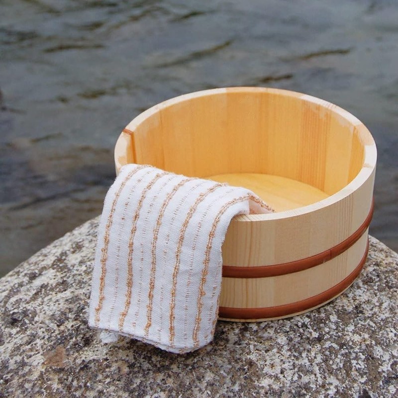 Warm Natural Wood Hot Tub, Round Mouth, Diameter 8.7 inches