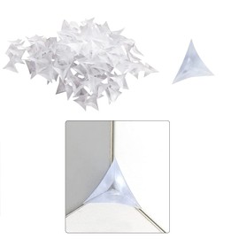 Pack of 100 Transparent Edge Dust Protection for Cupboard Drawer Corner Furniture Dust Avoidance Keeps Dust Away from the Corner Anti Dust (Transparent)