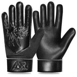 Arsh Sports Goalkeeper Gloves for Kids,Youth and Adult Football Soccer Goalie Gloves with 4-mm Latex Double Wrist Protection (Jet Black New, Size 2 Suitable for 4 to 5 Year Old)