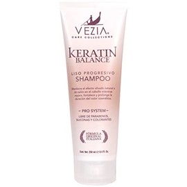 Shampoo Keratine Balance Liso Progresivo Vezia - Care Collections Sin Sulfatos Ni Parabenos PRO SYSTEM Mantiene Efecto Alisado Natural 250 ml