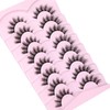 JIMIRE Faux Mink Lashes Fluffy Cat Eye False Eyelashes Natural