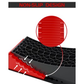 RV Leveling Blocks Ramp Kit, 2 Packs Camper Leveler System for Travel with Two Chocks, 2 Anti-Slip Mats, 1T Bubble Level and Carry Bag, Up to 35000 LBS, Easier & Faster to Level Camper-Red