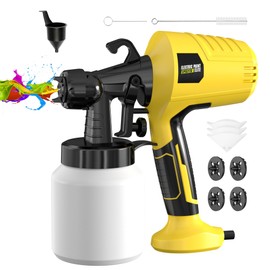Paint Sprayer for House Painting, 1000W Spray Paint Gun, Easy Clean Design Electric Paint Sprayer Gun for Furniture, Cabinets, Walls, Doors, Fences & Decks-Yellow