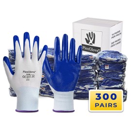 PLEXGLOVE Safety Work Gloves for Men - Durable and Versatile Safety Gloves for Construction and Mechanics, 300 Pairs