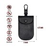 Genuine Leather Car Key Signal Blocker Case, Faraday Bag RFID