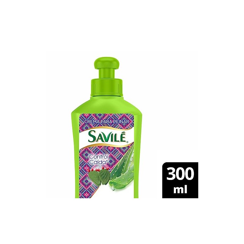 Savilé Crema para Peinar Control Caída con Nopal, Verde, 300