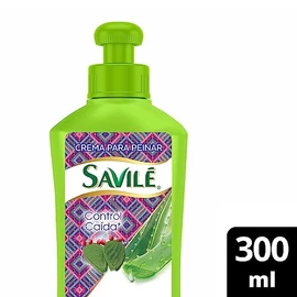 Savilé Crema para Peinar Control Caída con Nopal, Verde, 300 ml