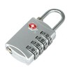 Silver TSA Travel Lock Luggage Lock with 4-Digit Combination Code