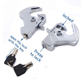 HTTMT- Detachable Locking Latch Kit Compatible with Touring Sissy Bar Luggage Rack 1984-2020 [P/N: MT502-003-RLS01-CD]