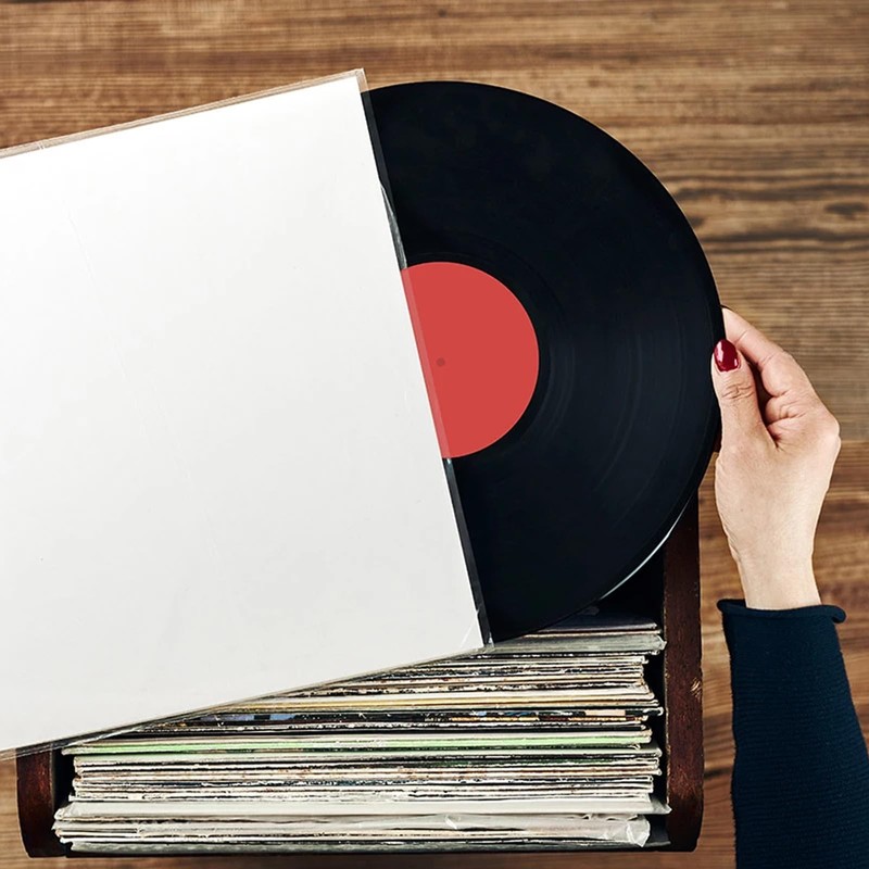 Tolenre 50 Vinyl Record Outer Sleeves, 7.4 x 7.4 Inches,