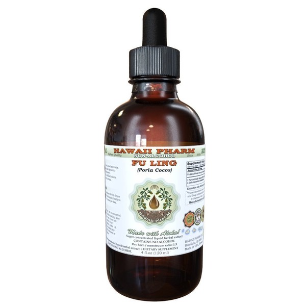 HawaiiPharm Fu Ling Alcohol-Free Liquid Extract, Fu Ling, Poria (Poria Cocos) Sclerotia Glycerite Natural Herbal Supplement 2 oz