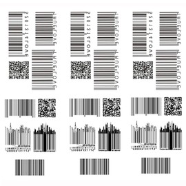 Yesallwas 6 sheet bar codes Tattoo Stickers Temporary Tattoos Body Painting Neck Shoulder Chest Hand Fashion Models Single Noble Alternative Barcode 6x10.5cm/2.36x4.13inches (LxW)