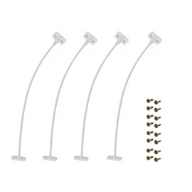 Hafele Opening limiter for furniture doors, cabinet door, door opening limiter, plastic, white, 4 pieces + screws, flap holder hinge, suitable as flap holder, cabinet door, flap fitting