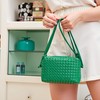Sumrains Woven Crossbody Bags for Women: Vegan Leather Handbag -