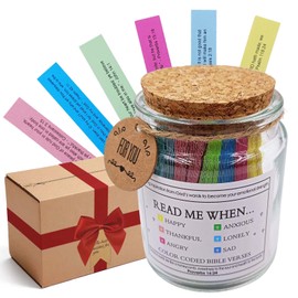 Read Me When Bible Verses Jar Christian Gifts For Women Mom God Verse Prayer Jar Bible Accessories Study Supplies Best Friend Religious Gift For Graduation Birthday & Teacher