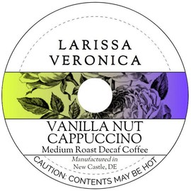 Vanilla Nut Cappuccino Medium Roast Decaf Coffee (Single Serve K-Cup Pods) (Gourmet, Naturally Flavored, Whole Coffee Beans) (12 pods, ZIN: 578233) - 2 Pack