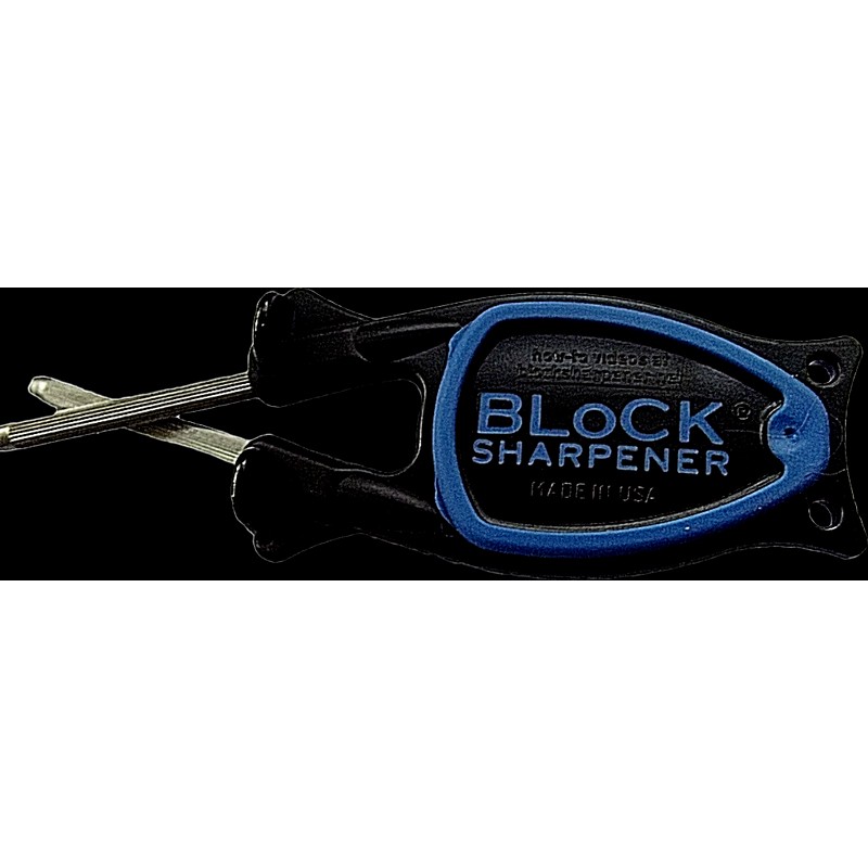 Block knife sharpener- 2 Sharpening Steels- for Honing =Chef rods+