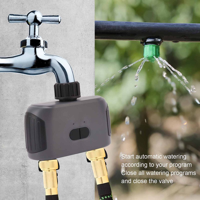 WiFi Sprinkler Timer 2 Zone Automatic Watering G3/4 Thread Smart