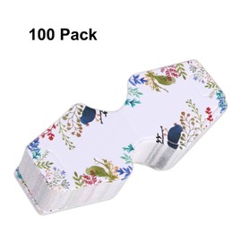 50 Pieces Necklace Display Cards, Jewelry Display Cards, Bracelet Display Cards, Hair Ties Display Cards, DIY Jewelry Making Display Packaging (Flowers)