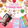 Funfery 100 Pcs Resealable Bags Clear Holographic Bags,Smell Proof Packaging