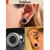 925 Sterling Silver 10mm Black Onyx Stud Earrings for Women