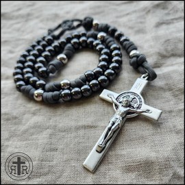 Rugged Rosaries® ASHES to ASHES Catholic Rosary with Metal Beads - Strong Handmade