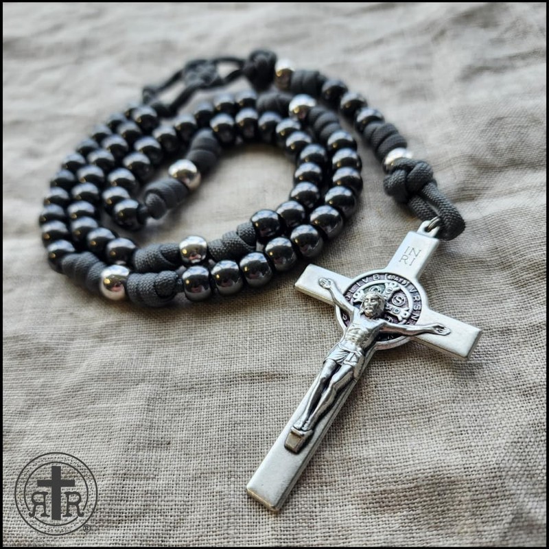 Rugged Rosaries® ASHES to ASHES Catholic Rosary with Metal Beads