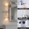 Povectolay Silver Wall Light LED Battery Operated Wall Sconces(2 Pack),
