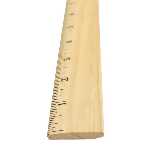 Westcott 10381 Wooden Ruler, 12 Inch, Assorted Colors