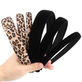 DiyJibb 6PCS Velvet Headbands for Women, Soft & Comfortable Non-Slip Hairbands, Adjustable Width (0.6, 0.8, 1.2 Inches) with Two Color Options, Perfect for Daily Wear & Special Occasions