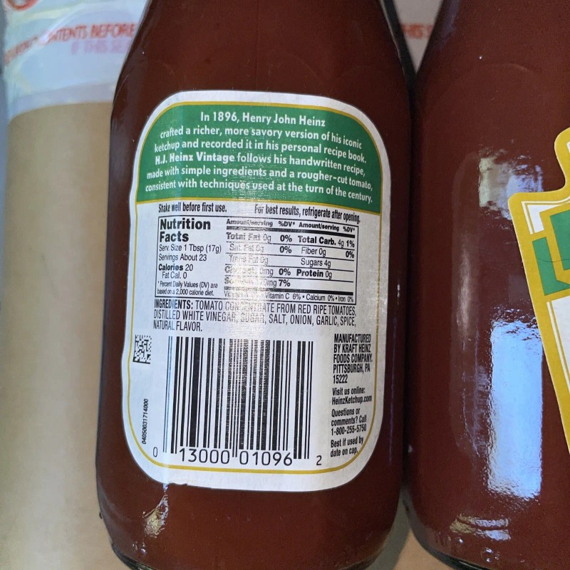 Heinz 4 Heinz 8 Sided Vintage 1896 Recipe Ketchup 14