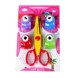 Hole Punch for Kids,Handmade Kids Hole Punch and Craft Scissors Set - Fun Learn Kids Craft Scissor Set, Paper Punches for Crafting Tool for Kids