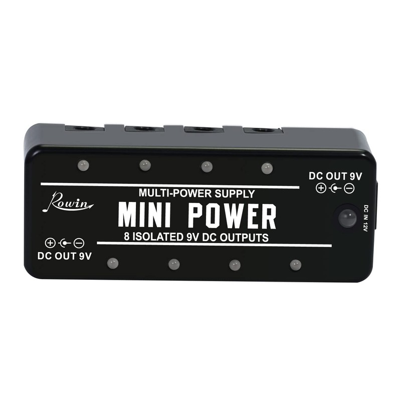 Rowin Guitar Effect Power Supply 8 Independent 9V DC Output