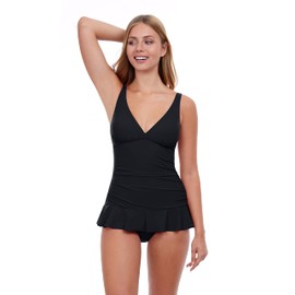 Profile by Gottex Women's Standard Tutti Frutti D-Cup Swimdress, Black, (8) D