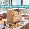 Vriccc Extra Large Bread Box with Cutting Board Bamboo Wood