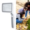 Rectangular Magnifying Glass 4X 3 LED Modes Touch Control Ergonomic