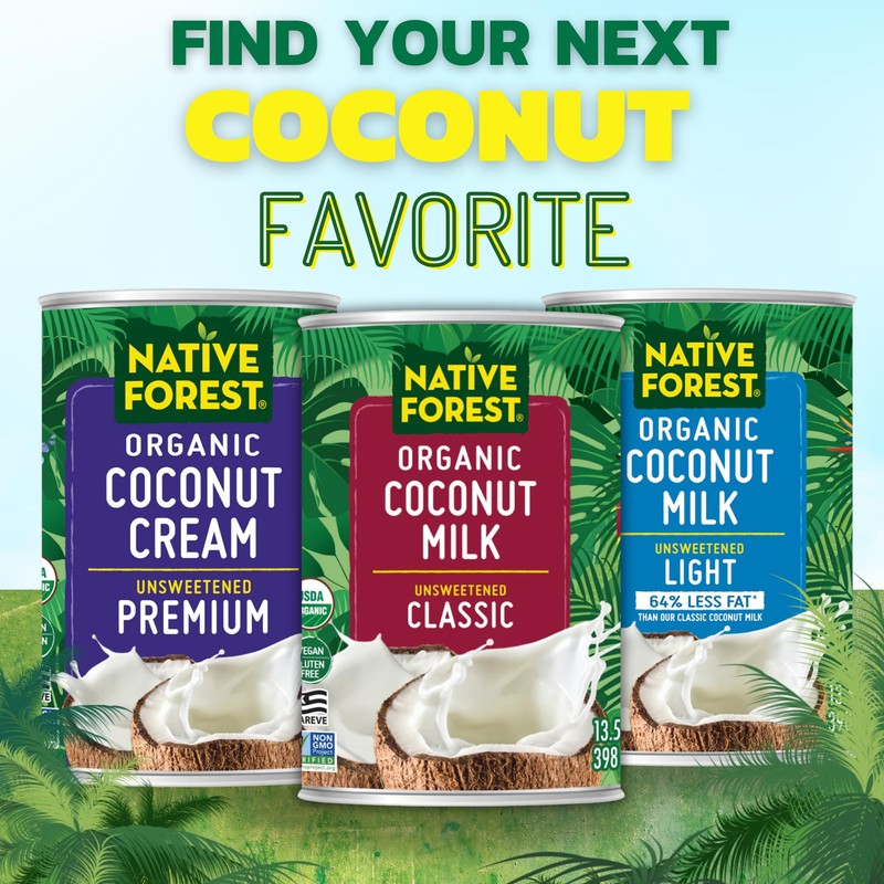 Native Forest Organic Unsweetened Coconut Milk - Canned Coconut Milk,