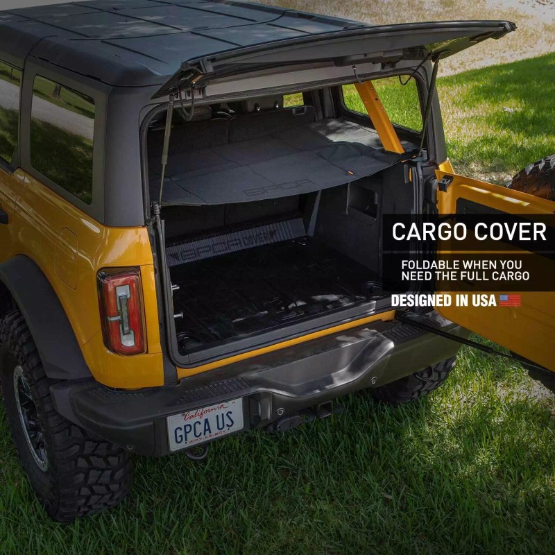 GPCA Bronco Cargo Cover -compatible with Ford Bronco 2021+ Hardtop