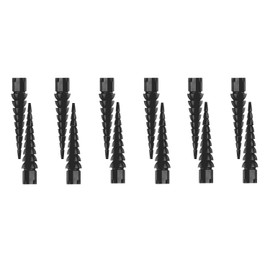 Haespot Black 20PCS Stripped Screw Hole Repair Anchor, Door Hinge Screw Hole Filler, Multi Use Wall Anchors, Fits Wood Screws Sizes #2 to #16