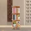 CNCEST 3 Layers Rotating Bookshelves, 360° Rotating Bookshelf Wooden Bookshelf