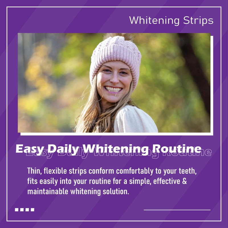 Arma Purple Teeth Whitening Strips（42 Strips） Enamel Safe for Sensitive