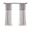 Lush Decor Linen Button Window Curtain Panel, Single, 15.8" W