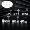 6 Pairs Stainless Steel Stud Earrings Set,Stainless Steel Hypoallergenic Cubic